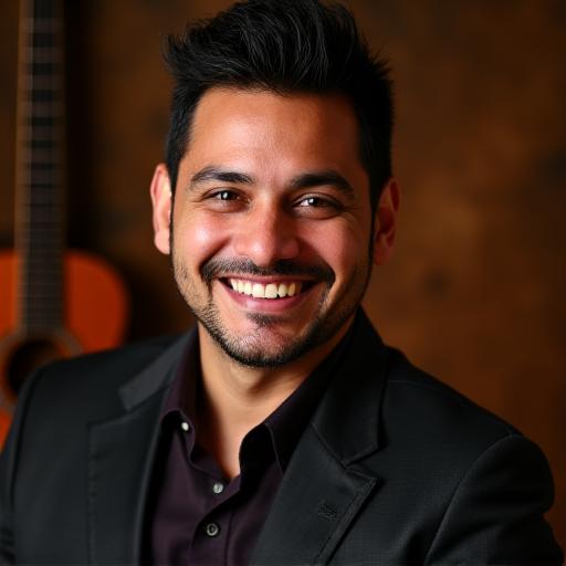 Profesor Carlos Rivera, especialista en guitarra y percusión