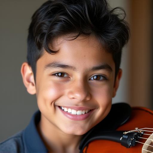 Alejandro Torres, estudiante de violín